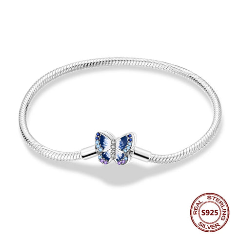 925 Sterling Silver Heart Charm Bracelet with AAA Zircon – Trendy and Elegant Jewelry for Women, Perfect for Parties & Special Occasions