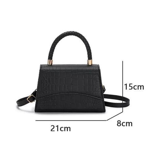 Solid Pu Leather Designer Handbags-Luxury Crossbody Bag for Women