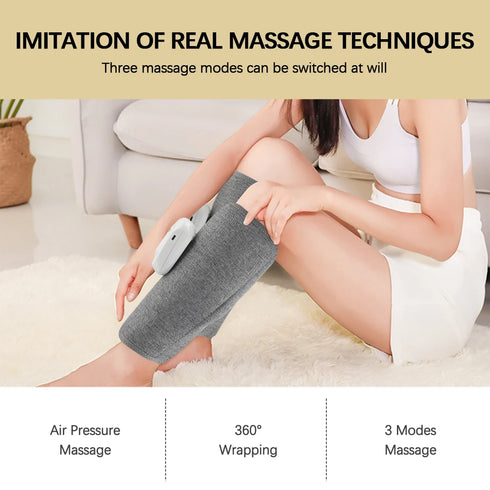 Electric 360° Air Pressure Calf Massager – Wireless with 3 Modes for Foot & Leg Muscle Relaxation