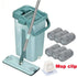 Hand-Free Flat Squeeze Mop with Bucket – Microfiber Pads for Wet/Dry Floor Cleaning
