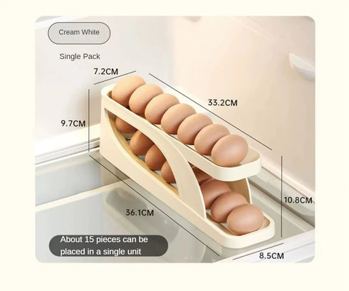 New Rotating 30-Grids Egg Storage Box – 3-Tier Space-Saving Organizer