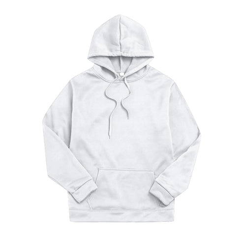 Men's Casual Hooded Sweatshirt – Full Sleeve, Solid Polyester, Comfortable and Fashionable Style