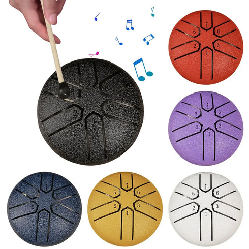 3 Inches 6 Notes Buddha Stones Mini Steel Tongue Drum