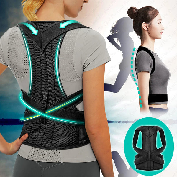 Adjustable Back Shoulder Posture Corrector Belt- Body Upper and Lower Back Pain Relief