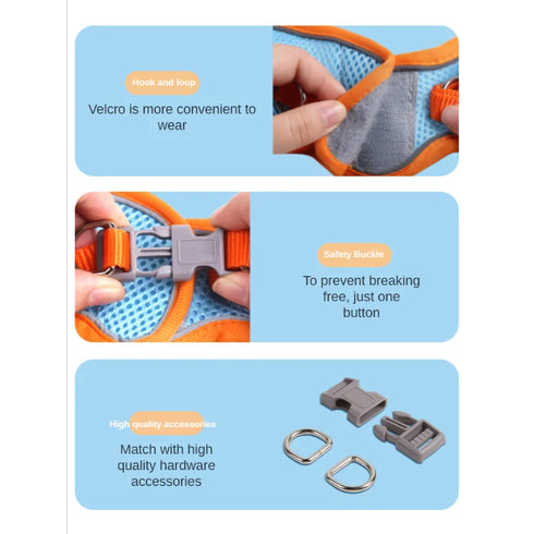 Adjustable Dog Harness Vest with Leash and Collar Set - Best Selling Pet Accessories