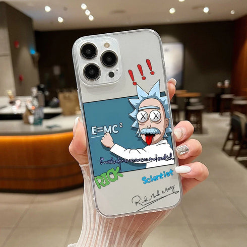 Ricks and Morties Phone Case For iPhone 15 14 13 12 11 Pro Mini Max X XR XS 6s 6 7 8 SE20 Plus Soft Silicone Transparent Cover