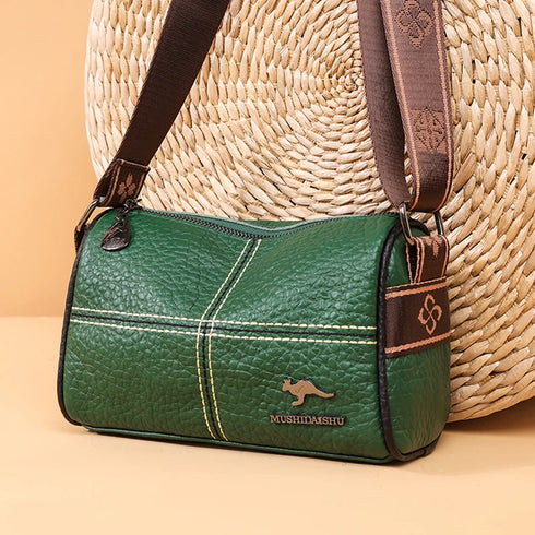 High Quality Lichee Pattern Leather Crossbody Bag - Shoulder Bag for Women