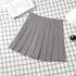 Women's Korean-Style High Waist Pleated Mini Skirt - Slim Fit A-Line Preppy Skirt for All Seasons