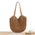 Bohemian Straw Beach Tote Bag - Large Capacity Shoulder Handbag