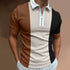 Men's Striped Short Sleeve Polo Shirt-Casual Summer Tops