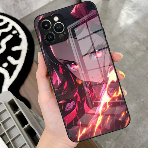 Glass Design Cove- Anime Demon Slayer Phone Case For IPhone