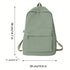 2024 Women’s Simple Solid Color Backpack – Waterproof Nylon School Bag
