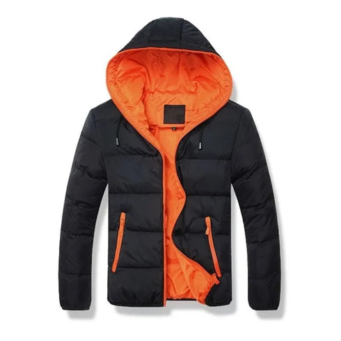Men’s Winter Hooded Cotton Coat | Trendy Korean-Style Youth Jacket for Warmth and Comfort