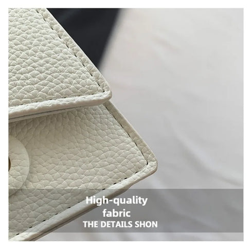 Women’s PU Leather Chain Shoulder Bag – Ribbon Buckle Square Crossbody Handbag for Parties