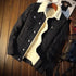 Men's Winter Vintage Fleece-Lined Denim Jacket | Trendy Korean-Style Cotton-Padded Casual Coat