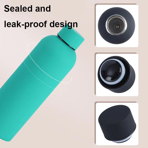500/750ml Stainless Steel Water Bottle-Small Mouth Thermos Cup