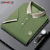 Men’s Casual Knit Polo Shirt – Anti-Wrinkle Polyester, Short Sleeve, Embroidered Detail