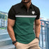 Men's summer beach T-shirt, striped printed casual polo, new fashion