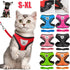 Adjustable Cat & Dog Harness with Leash – Breathable Polyester Mesh Vest - Reflective Safety Strap