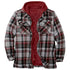 Men’s Hooded Plaid Parka Jacket | Full Sleeve Casual Zipper Coat for Autumn & Winter