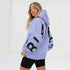 Letter Print Loose Hoodies for Women – Casual Y2K Sweatshirt for Autumn/Winter