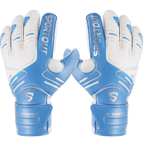 SPORTOUT Goalkeeper Gloves – Strong Grip, Durable 4+3MM Latex with Finger Protection