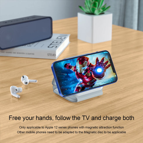 3 in 1 Foldable Magnetic Wireless Chargers-Portable Fast 15W Wireless Charger-for iPhone/Apple Watch/AirPods