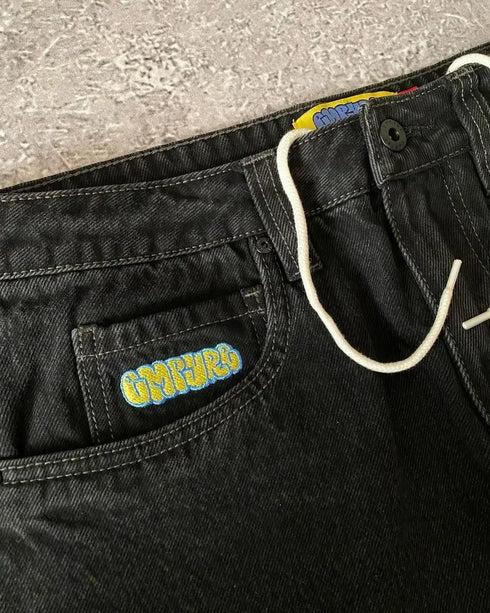 American Vintage Distressed Straight-Leg Jeans – Casual High-Street Style for Women