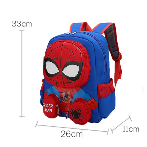 Disney Spiderman 3D Backpack – Superhero School Bag for Kids in Kindergarten and Travel
