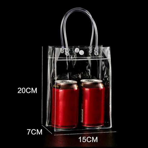 Durable Transparent PVC Handbag Large Capacity Multi-purpose Candy Bag Plastic Gift Jelly Bag Outing Travel Hiking Bag