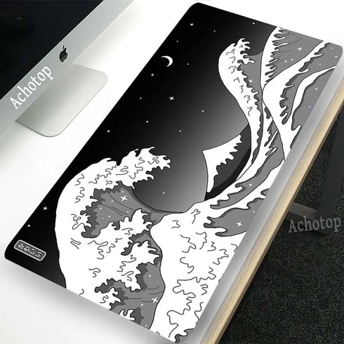 Black And White Gaming Mouse Pad-Desk Mat-Laptop Accessories