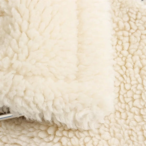 Women’s Artificial Fur Winter Jacket - European & American Style Turn-Down Collar Zipper Coat with Pockets for Casual Wear