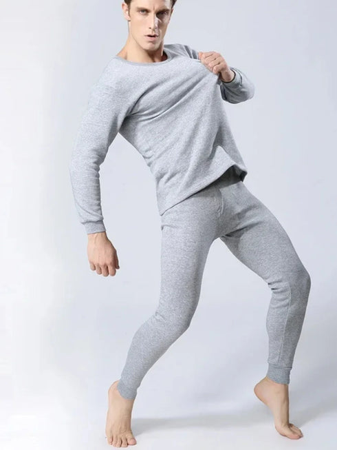 Men's Winter Thermal Underwear Set - Warm Long Johns Top & Pants