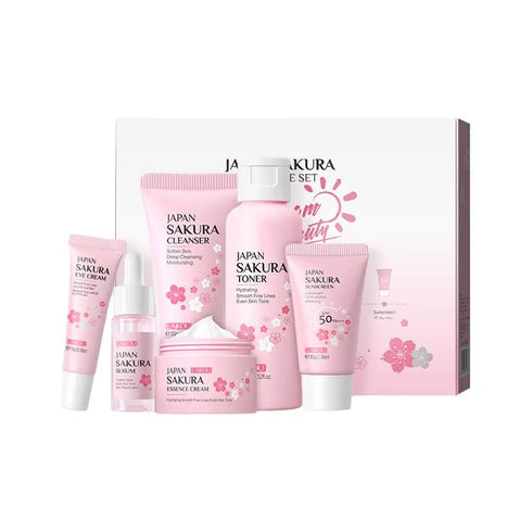 6-in-1 Complete Skincare Set for Women – Hydrating, Nourishing, Wrinkle Smoothing, and Brightening Face Care Kit