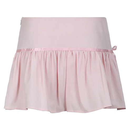 Sweet Pleated Mini Skirt with Bow Detail - Lightweight and Chic for Summer
