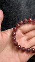 Natural Auralite 23 Crystal Bracelet - 9.2mm Round Gemstone Beads Jewelry for Women & Men