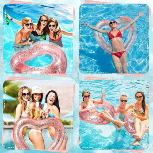 Heart Swimming Pool Floats-Inflatable Floating Ring
