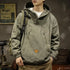 Men’s Hooded Loose-Fit Half-Zip Jacket – Casual Japanese Style Workwear for Winter