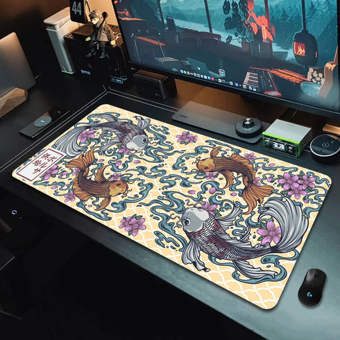 Large Gaming Mouse Pad-Koi Taichi Desk Mats