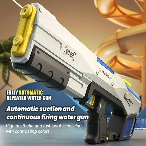 Automatic Large Capacity Water Gun - Electric Water Absorbing Spray Blaster for Kids