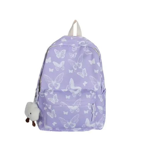 Butterfly Pattern Women's Backpack for School and Travel