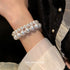Elegant Simulated Pearl Beaded Bracelet for Women – Adjustable, Classic Style, Perfect for Any Occasion