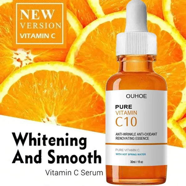 Vitamin C Serum 10ml – Dark Spot Corrector, Anti-Aging Brightening Gel Essence for Smooth and Even Skin Tone