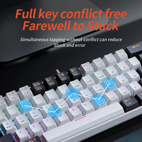 MUCAI MK61 Gaming Wired Mechanical Keyboard-Hot Swap Keyboard