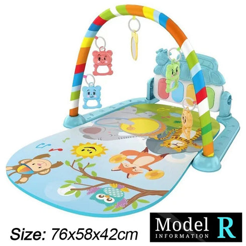 Kick and Play Piano Tummy Time Mat – Multi-Stage Baby Gym with Music & Lights
