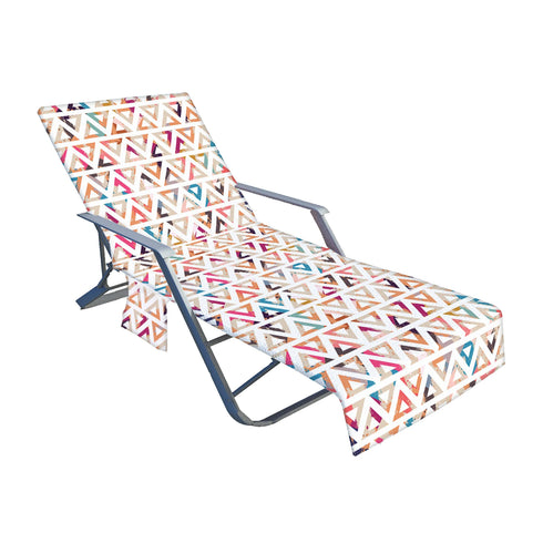 Pool Sun Lounger Cover With Pockets Beach Towel Cover Microfiber Pool Lounge Chair Cover Bath Towel Holidays Chair Mate