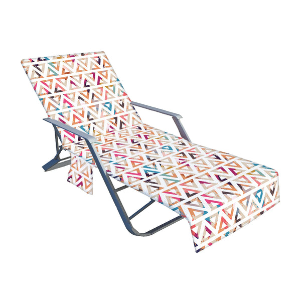 Pool Sun Lounger Cover With Pockets Beach Towel Cover Microfiber Pool Lounge Chair Cover Bath Towel Holidays Chair Mate