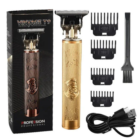 T Blade Hair Clipper USB Rechargeable Zero Gapped Trimmer For Men Household Oil Head T Blade Hair Grooming Kit Barber Supplies