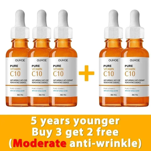 Vitamin C Serum 10ml – Dark Spot Corrector, Anti-Aging Brightening Gel Essence for Smooth and Even Skin Tone