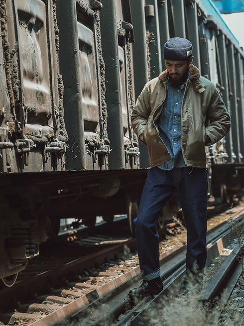 Rugged Bronson Submarine N-1 Deck Jacket – Vintage Naval Workwear with 100% Wool Lining